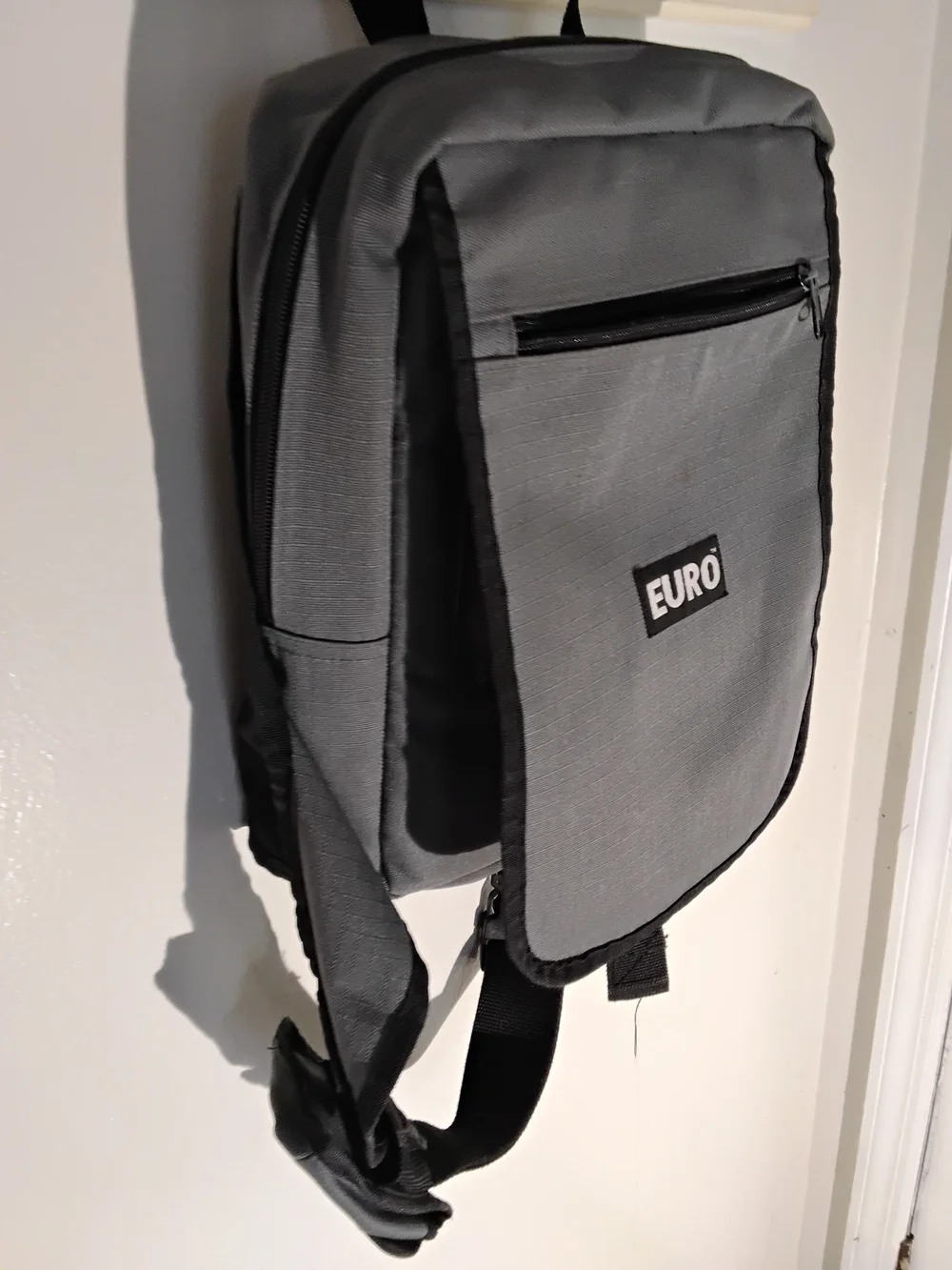 EuroSport Gray Canvas Urban Sling Crossbody Backpack Daypack